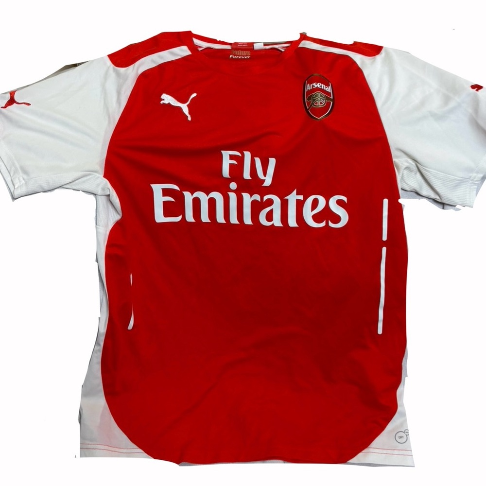 ARSENAL Puma Jersey Fly Emirates Size M 2014/15 Home Soccer Football Red White